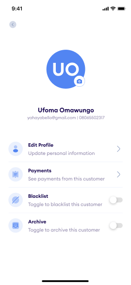 Customer details