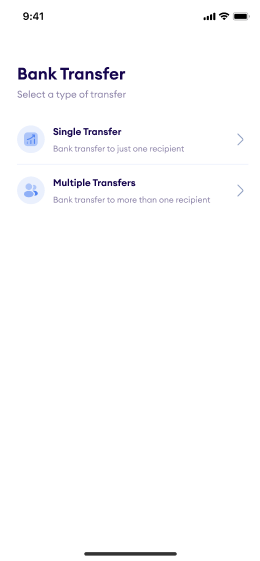 Send with Bank Transfer