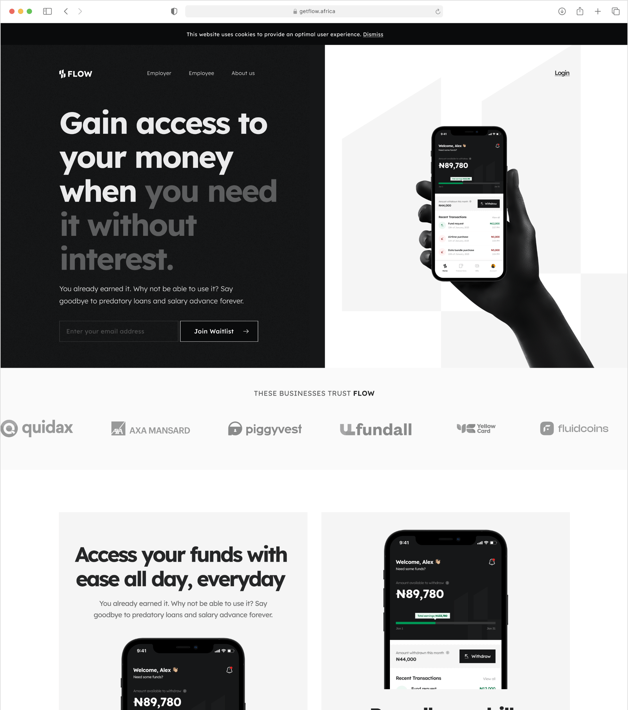 Landing Page - Desktop