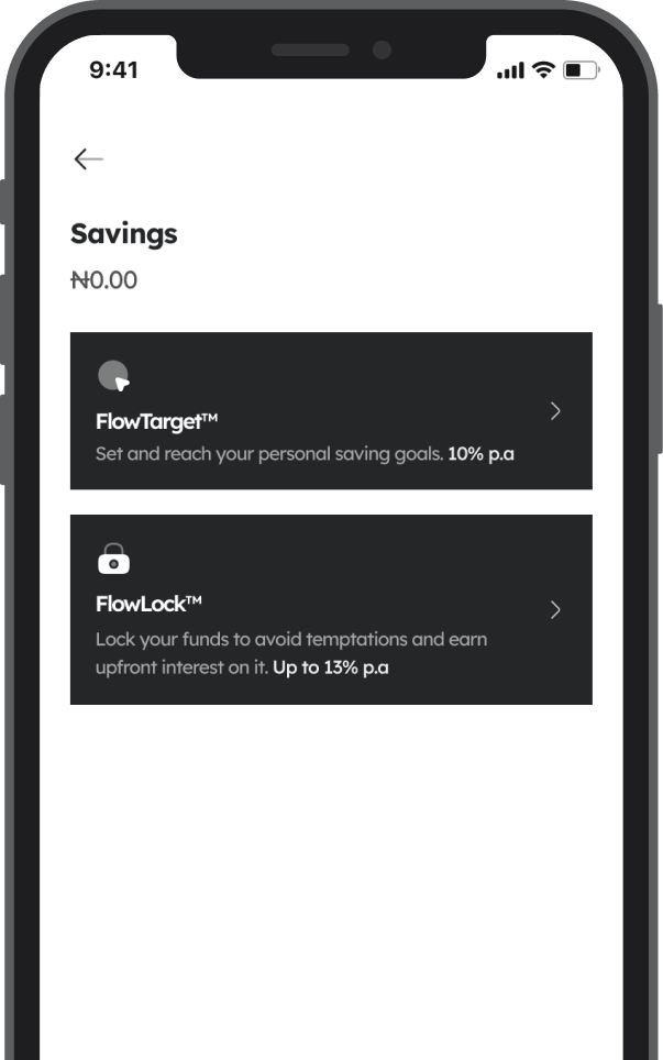 Savings Mobile Page