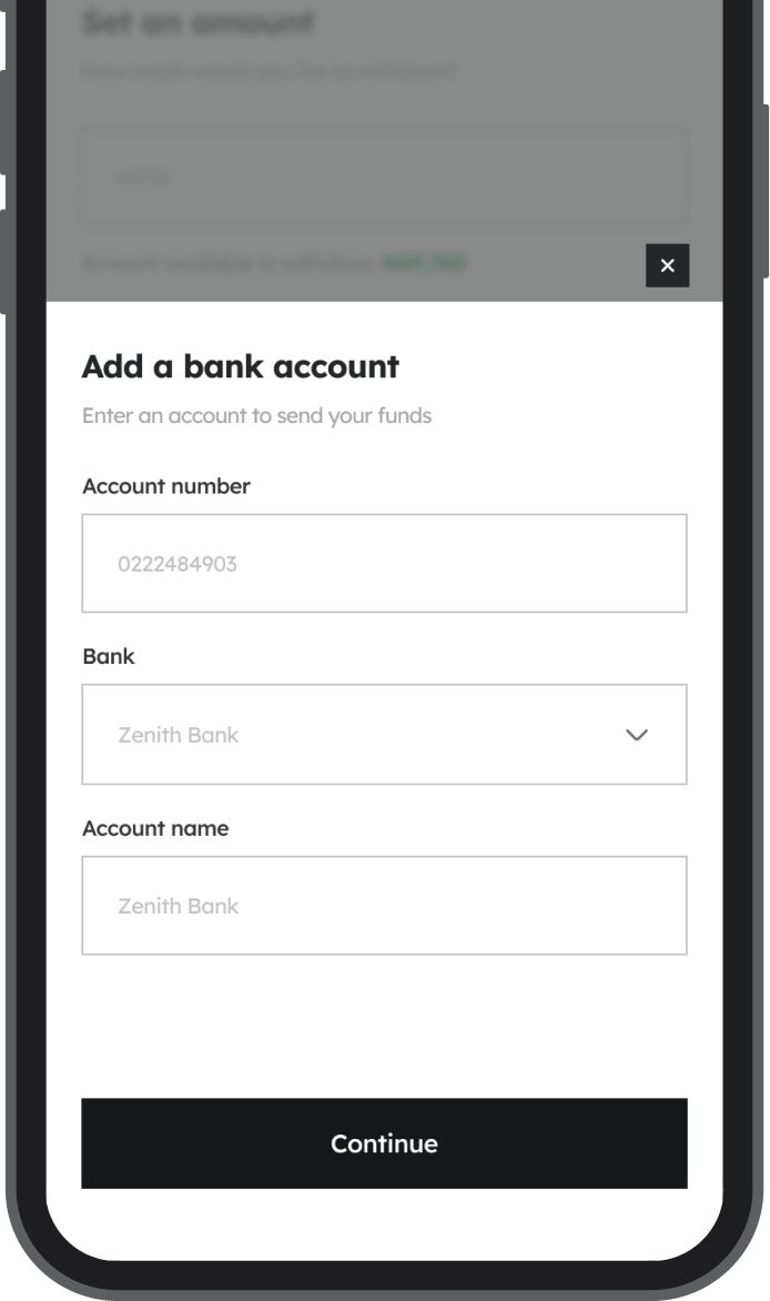 Add a bank account