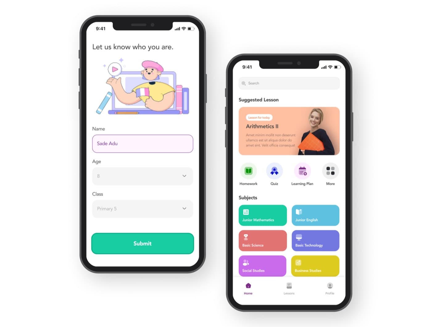 Edtech Mobile Dashboard