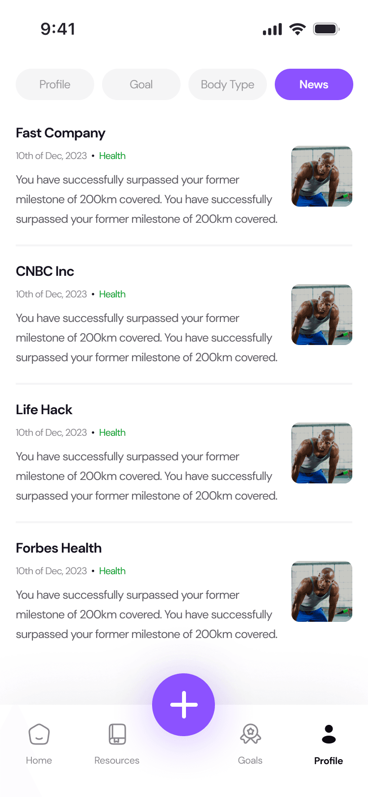 News: health articles from publishers