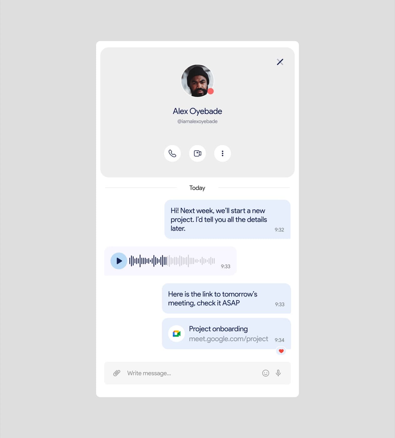 Profile Card UI