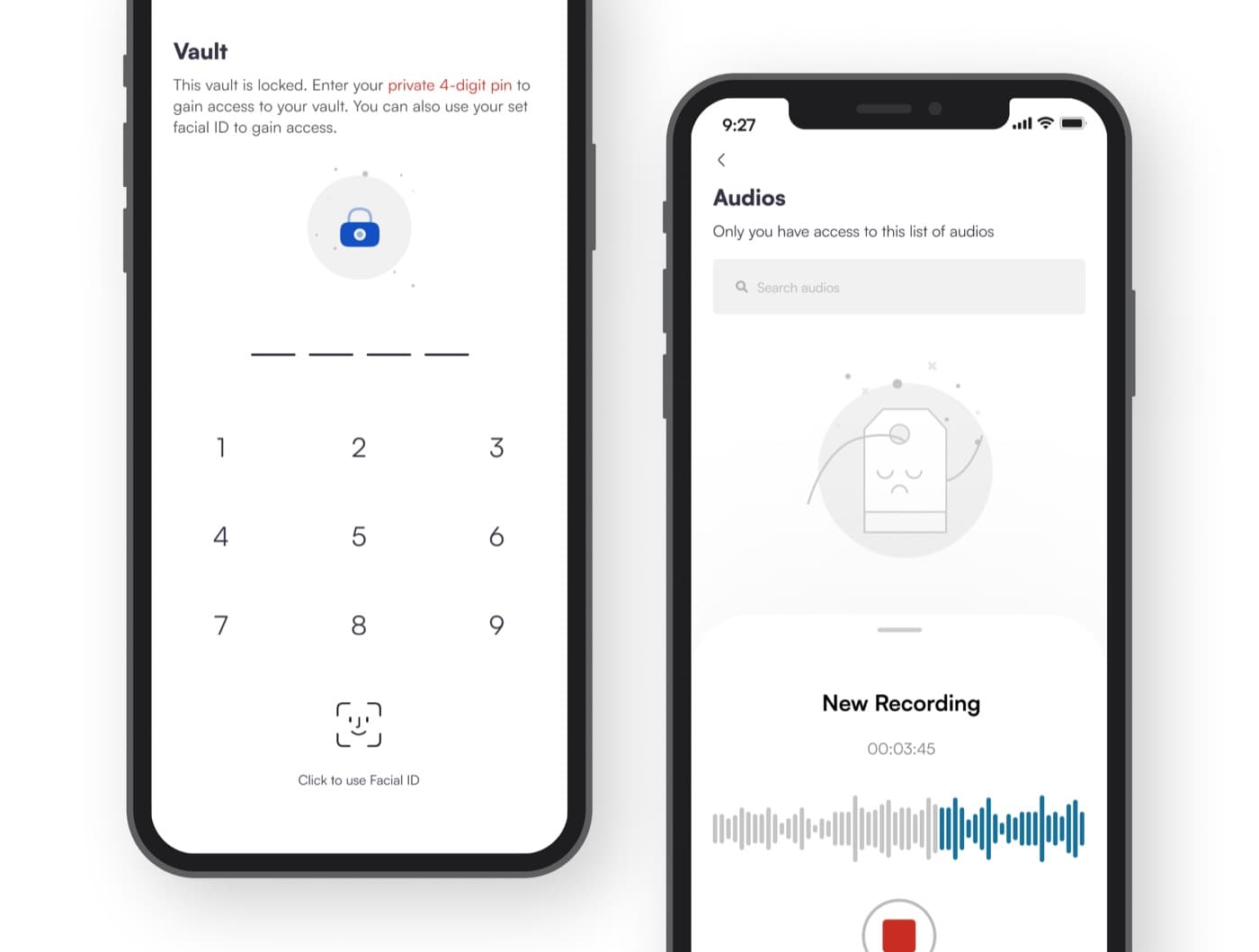 Secure Vault UI Design
