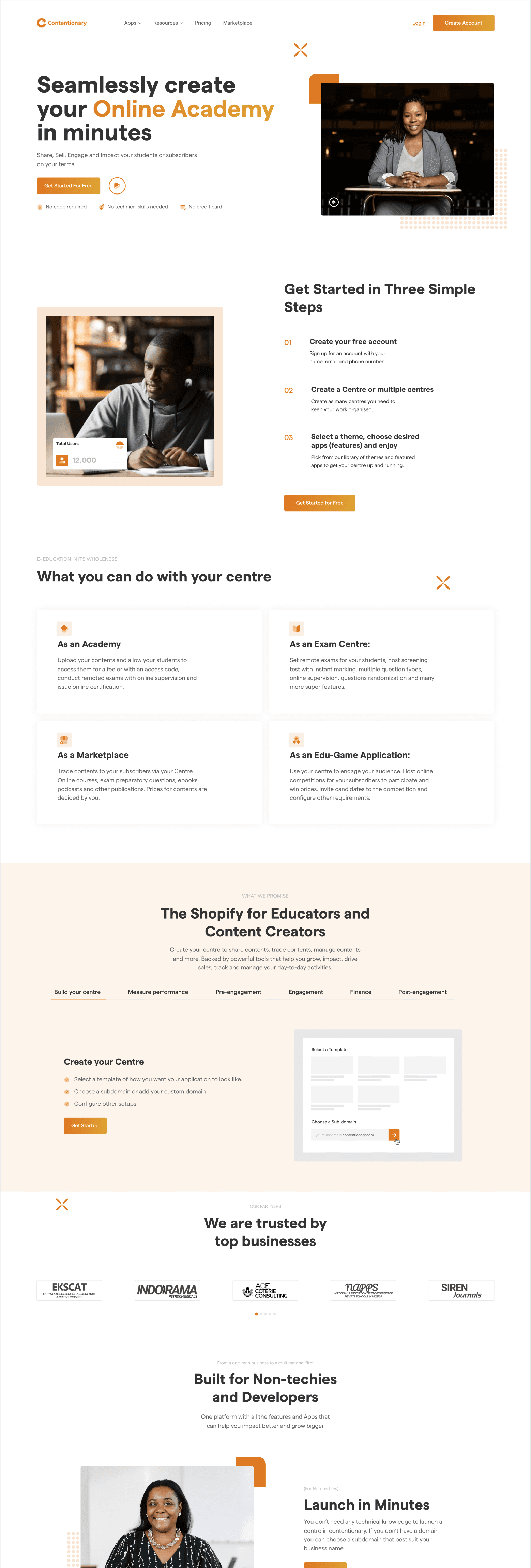 Landing Page - Desktop